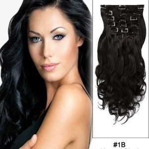 Black Hair Extension 8 Pieces 24" Curly Wa…